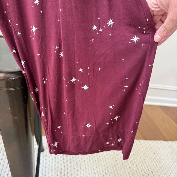 NWOT Soma Cool Nights Burgundy Star Celestial PJ Pajama Pants $54 XXL - Picture 4 of 7